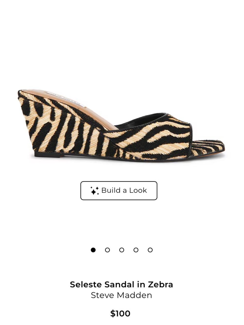Steve Madden Seleste zebra mule sandals